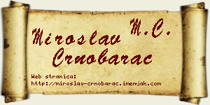 Miroslav Crnobarac vizit kartica